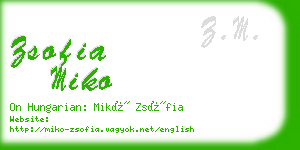 zsofia miko business card